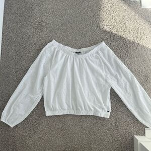 MEXX | Off the shoulder white eyelet longsleeve - size large